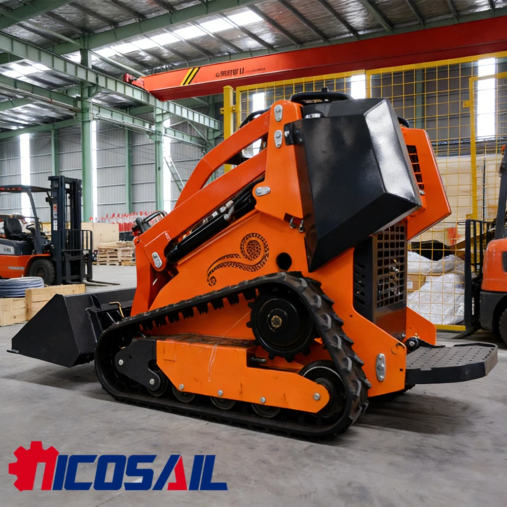 

Economic skid steer loader high-power engine with accessories micro skid steer loader for agricultural use