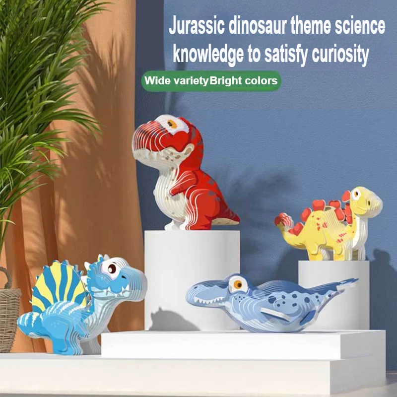 Mosasaurus 3D bricolage à la main papier Puzzle jouet enfants Puzzle blocs de construction Animal modèle créatif ornement