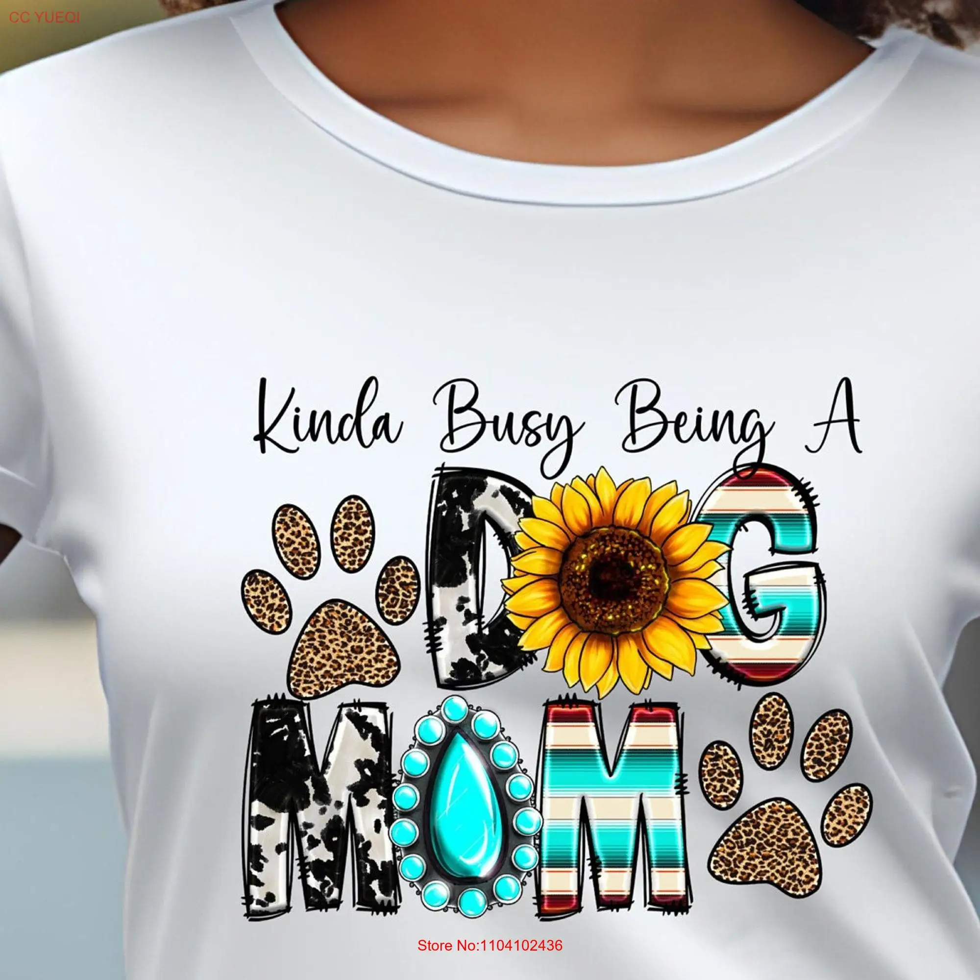 Western Dog Mom T Shirt Design with Flair Pet Parent long or short sleeves