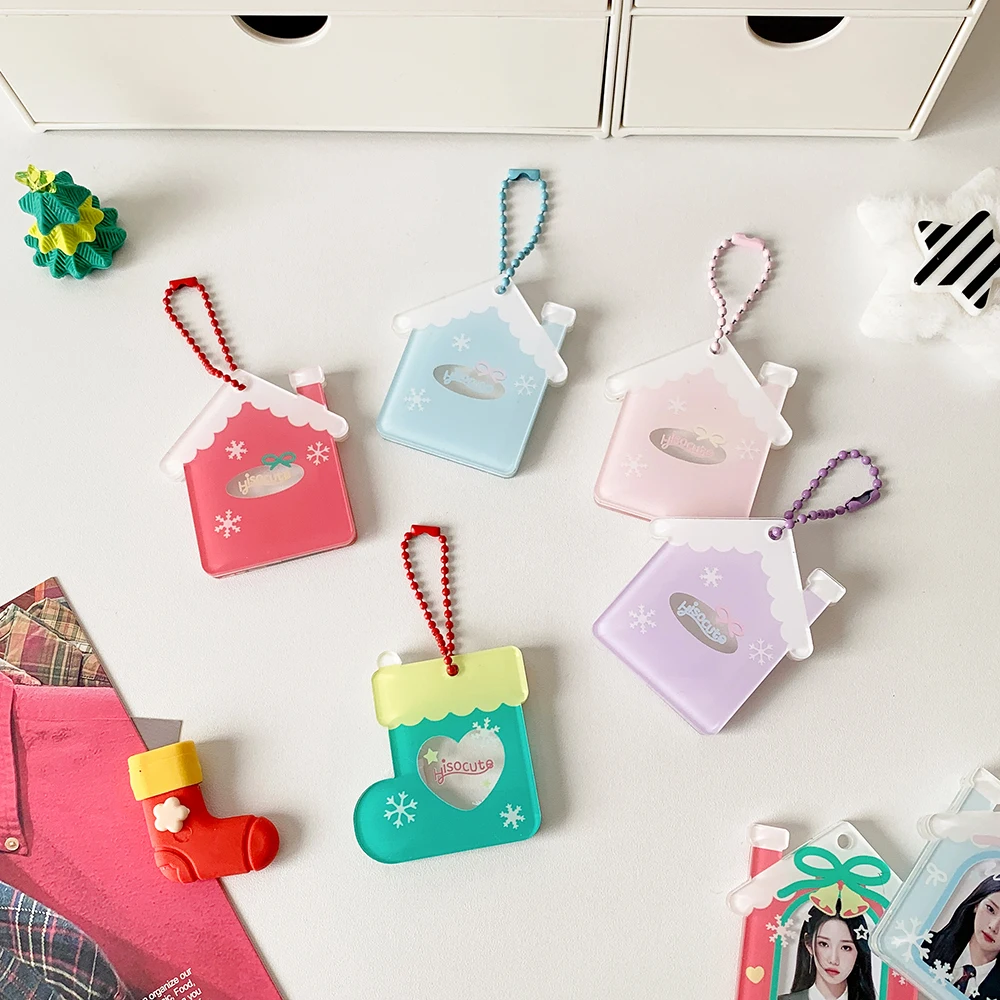 عيد الميلاد الكرتون الديكور قلادة صغيرة المفاتيح إطار الصورة قلادة نجمة بطاقة الطوب #5