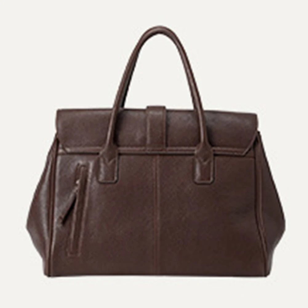 

Handbag for Women With Pockets Work Bag PU Leather Solid Color Top-handle Bag Commuter Purse for Travel Shopping