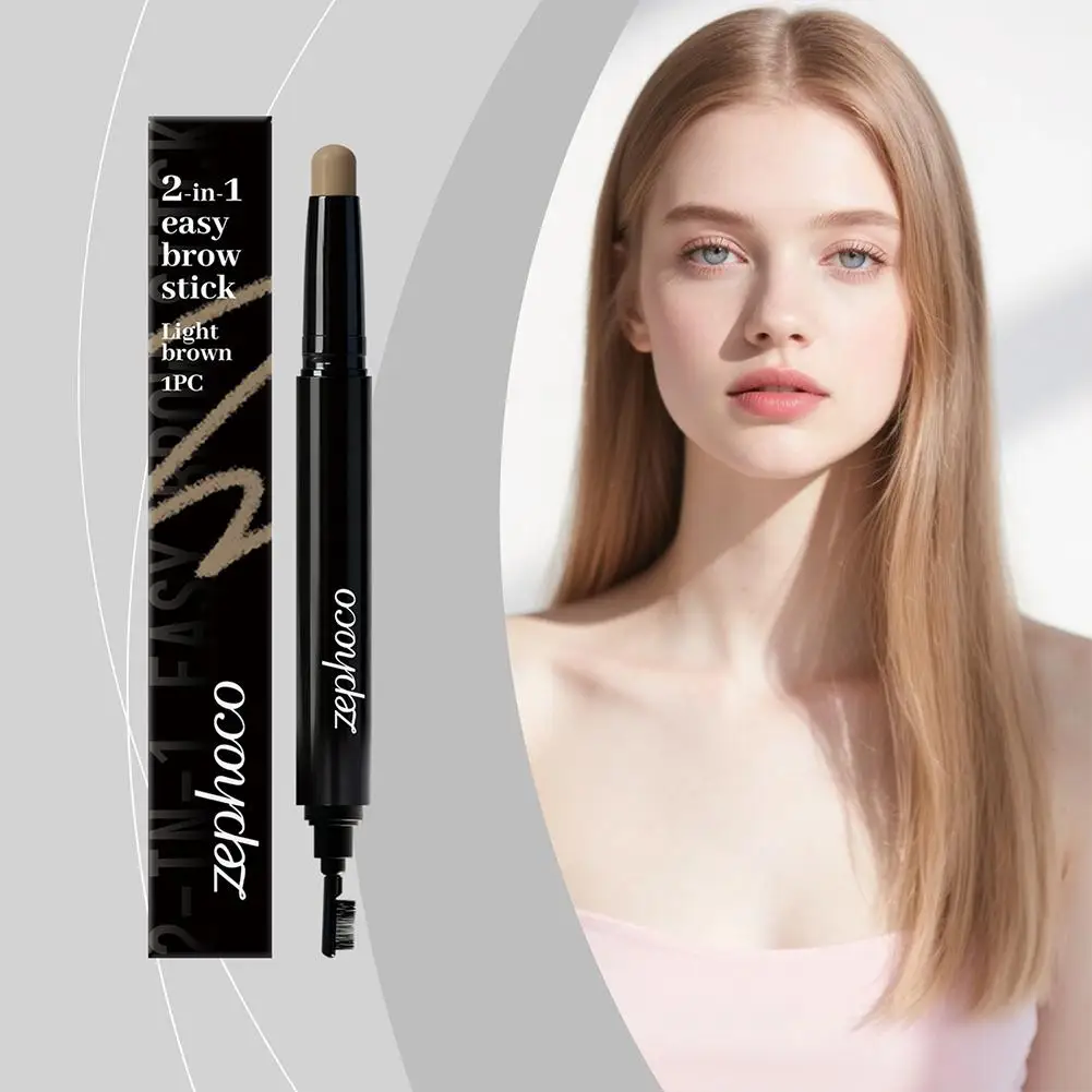 5 ألوان ثلاثية الأبعاد الطبيعية السلس قلم الحواجب طويلة الأمد العين الحاجب تعزيز قلم رصاص 2 في 1 المزدوج رئيس قلم الحواجب #6