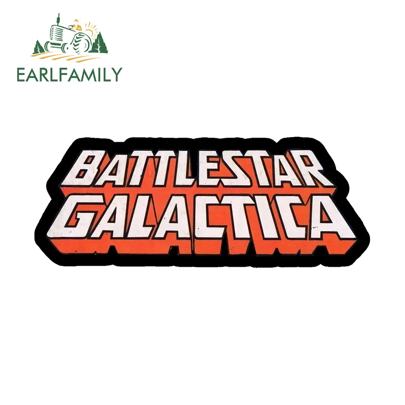 EARLFAMILY 13cm x 5.1cm for Battlestar Galactica Car Stickers Waterproof Vinyl Occlusion Scratch Decal Refrigerator Laptop Decor