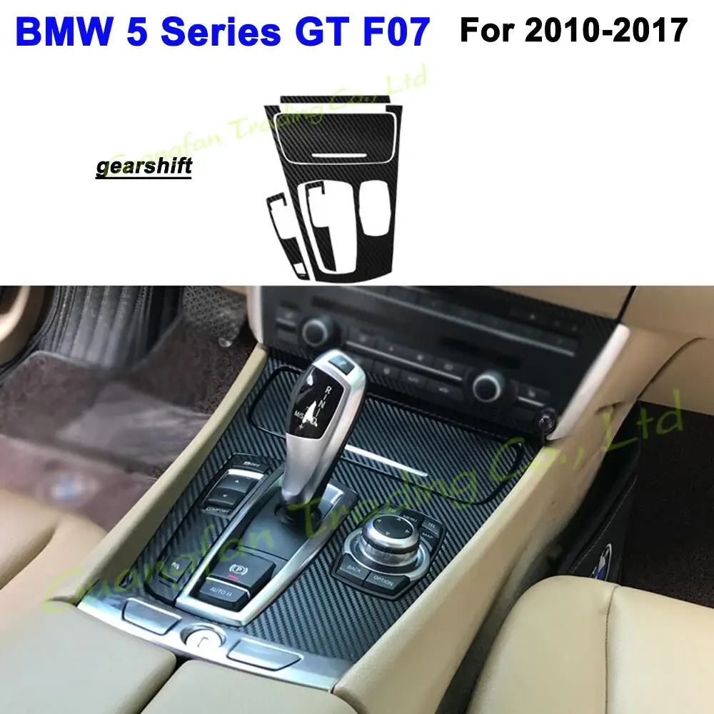 

For BMW 5 Series GT F07 2010-2017 Car-Styling 3D/5D Carbon Fiber Car Interior Center Console Color Molding Sticker Decals Parts