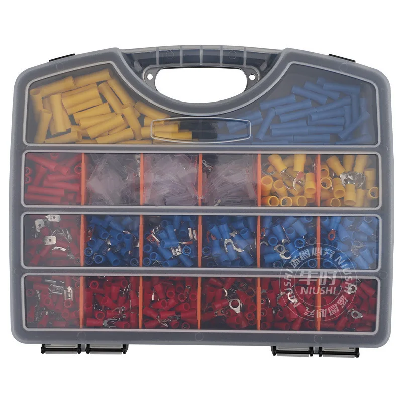 Multi-function Crimping Tool + 1150-piece Cold-pressed Terminal Assortment - Portable Electrician's Wiring Terminal Kit