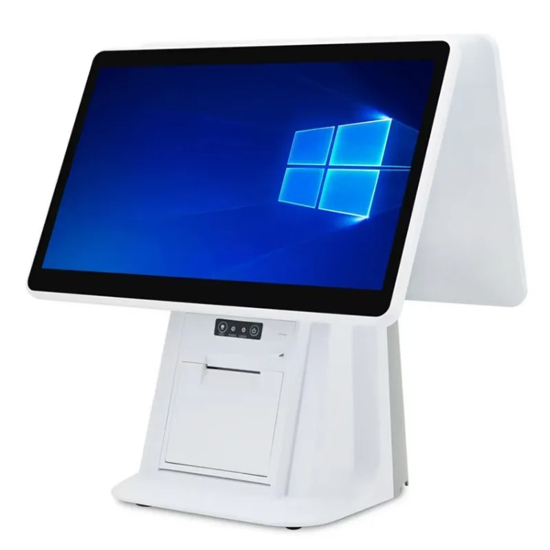 All‑In‑One 15 Inch POS Ordering Machine Wall Mount Touch Cash Register Single Dual Screen Terminal For Retail Food Service