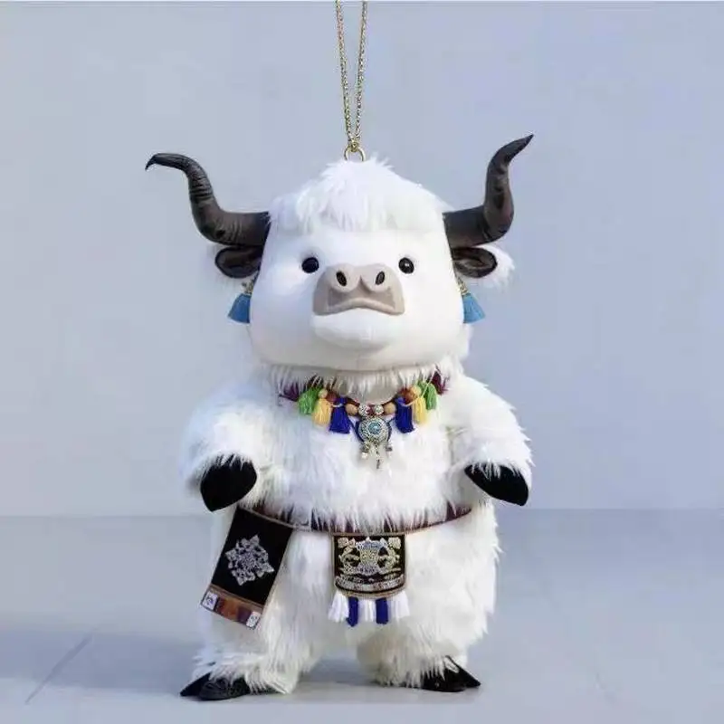 

Универсальный плюшевый кулон в тибетском стиле из шерсти яка, мягкая игрушка для эмоционального комфорта, подвеска-украшение для сумки, рюкзака, кошелька, подарок