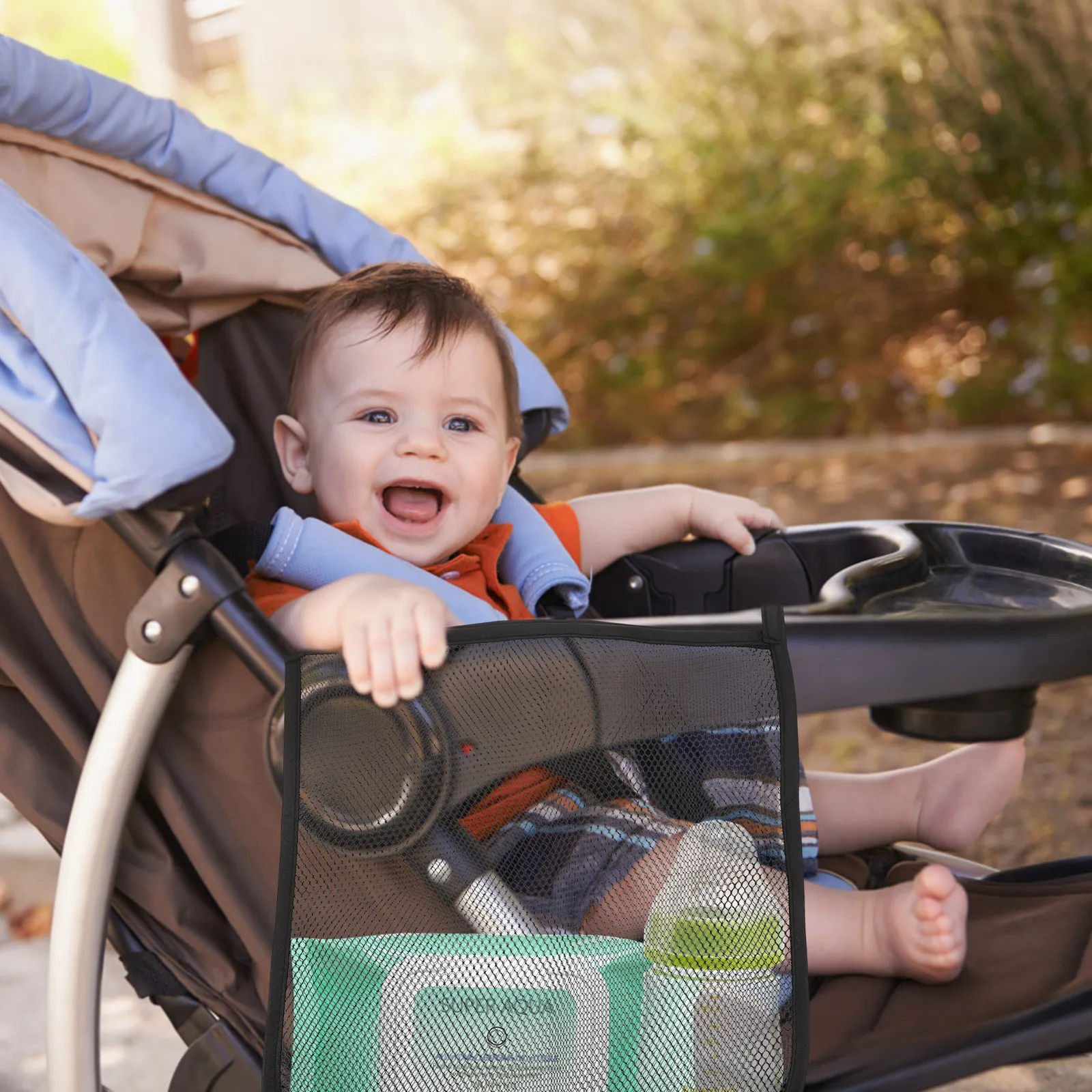 

Дышащая сумка для детской коляски, подвесной органайзер большой емкости, прочная сумка для подгузников, контейнер для хранения детских бутылочек