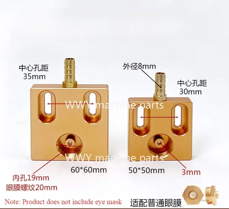 1PC Guide Fixed Plate (60x60x12T,50x50x12T) Install Wire Guide Ø0.192/0.195/0.215 For RUIJUN Medium Speed Wire Cut Machine