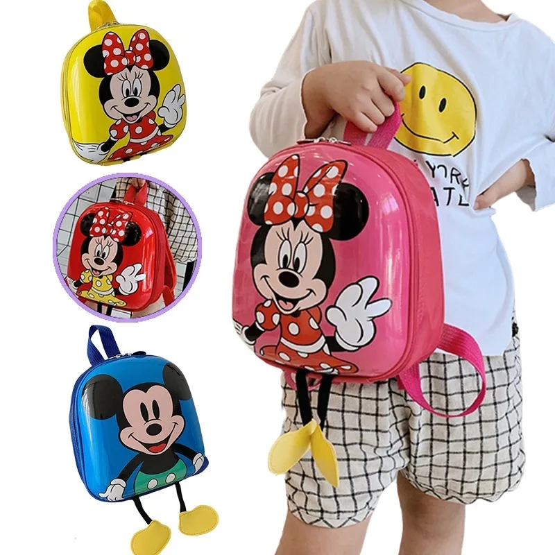 Mochila Disney Mickey Minnie, bolsa de viaje, Anime Kindergarten1-3 años, 2 mochilas pequeñas, minibolsas de transporte para bebés y niñas