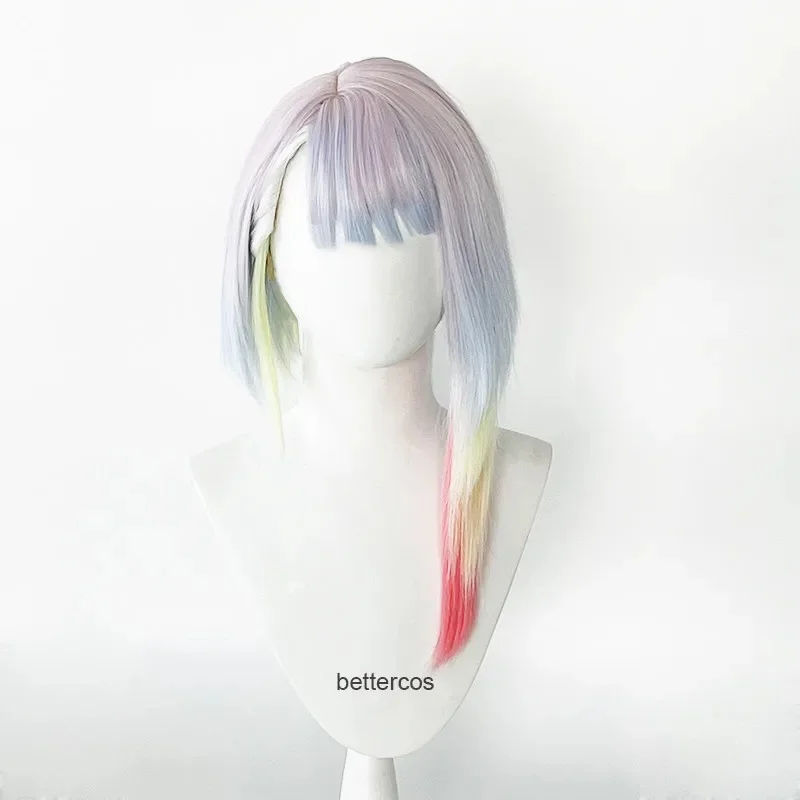 5;c'6,g'8\b/Lucy Wig Anime Cyberpunk Edgerunners Cosplay 45cm Lucyna Kushinada Multicolor Gradient Hair Heak;9'r.5\2/s, - view 4