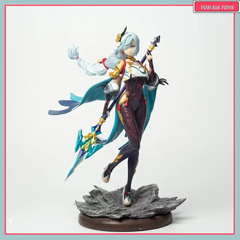 

30cm Genshin Impact Shenhe Standing Position Game Girl Figure Model Gk Statue Boys Collection Desktop Decoration Ornament Toys