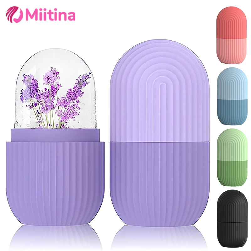 

Silicone Cube Tray Shape Face Facial Ice Roller Massage Face Massage Roller Frozen Facial Reusable Ice Roller Beauty Skin care