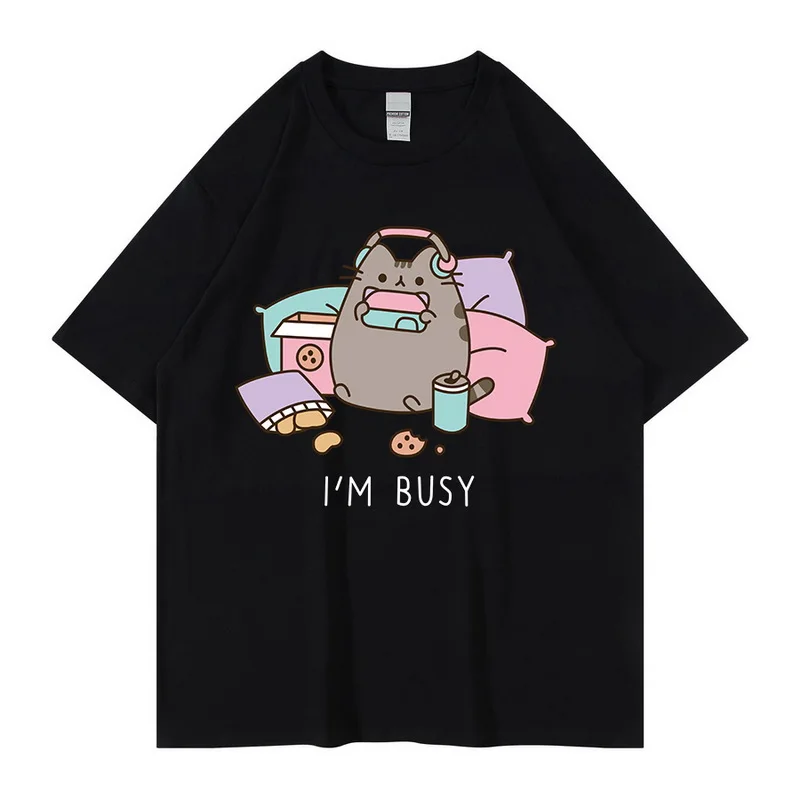 Hip Hop Hipster T-Shirt Men Streetwear i\'m busy Print T Shirt Harajuku Cotton Casual Tshirt 2022 Summer Short Sleeve Tees Tops