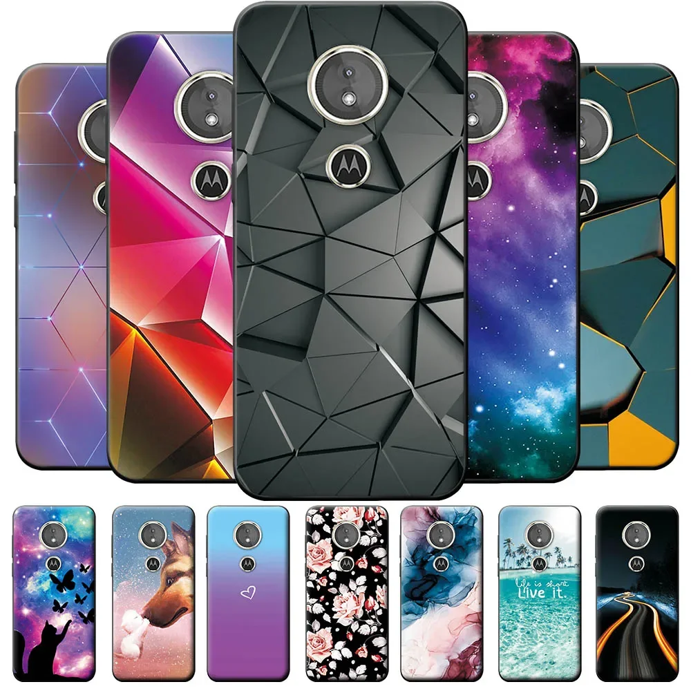 Para Motorola Moto G6 Play funda fundas de teléfono para Motorola Moto G6 Play mármol negro funda trasera de silicona para Moto G6 Play 5,7