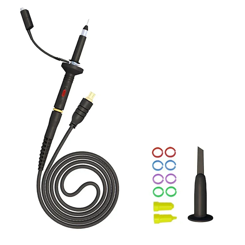 Imagem -02 - Kit de Sonda de Osciloscópio Mcx Mcx-b para Osciloscópio Portátil com Clipe de Sonda Anel de Marcação Tampa Protetora Gancho de Sonda