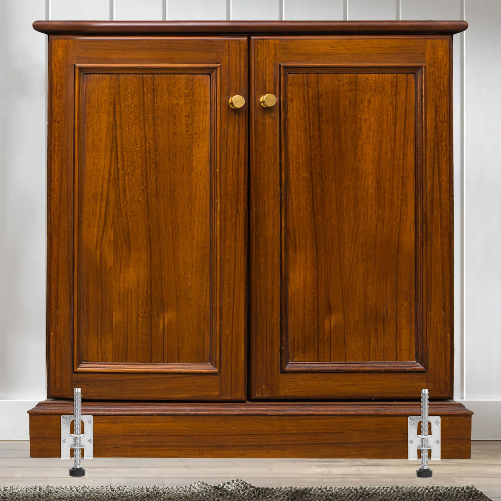 

4Pcs Furniture Accessories Heavy Duty Adjustable Leveler for Table Feet Cabinet Leg Leveling Foot Height Adjuster Strong Steel