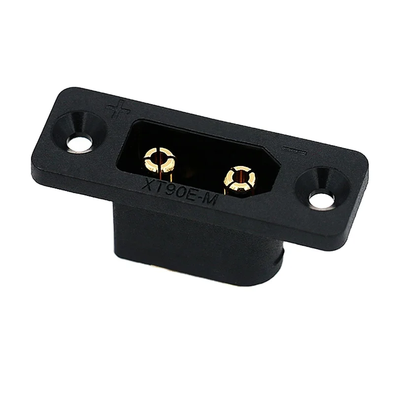 Amass XT90E-M Connector Black Battery Plug Male Head XT90E RC Connector for Aircraft Unmanned Aerial Vehicle UAV DIY Spare Parts
