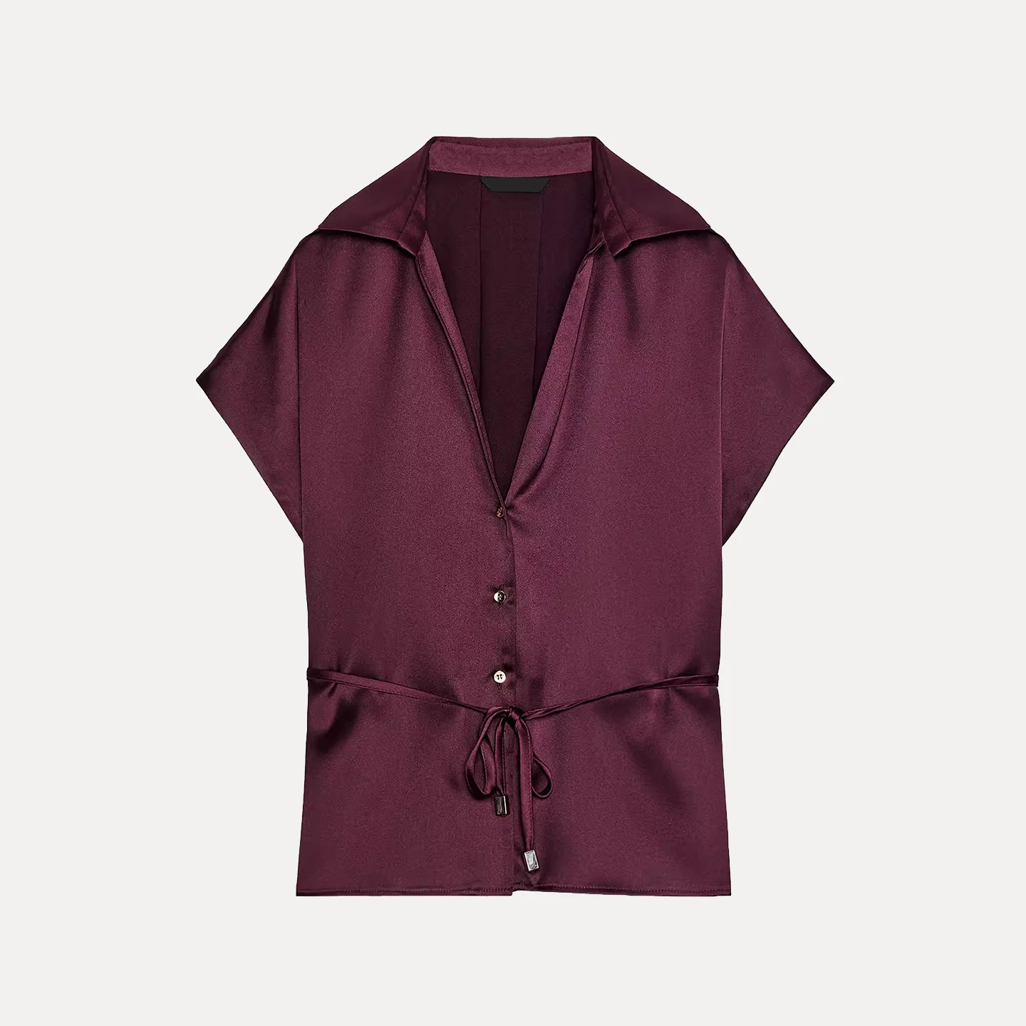 패셔너블한 V넥 오버사이즈 여성 벨티드 시크 슬림 유럽풍 스트레이트 컷 레귤러 얇은 청년 의류