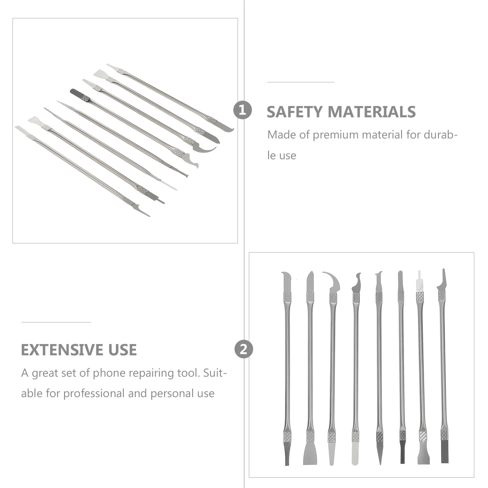 8Pcs Phone Sticker Cutter Durable Alloy Steel Mobile Repair Tool Ergonomic Razor Scraper Professional Sticker Removing Tool