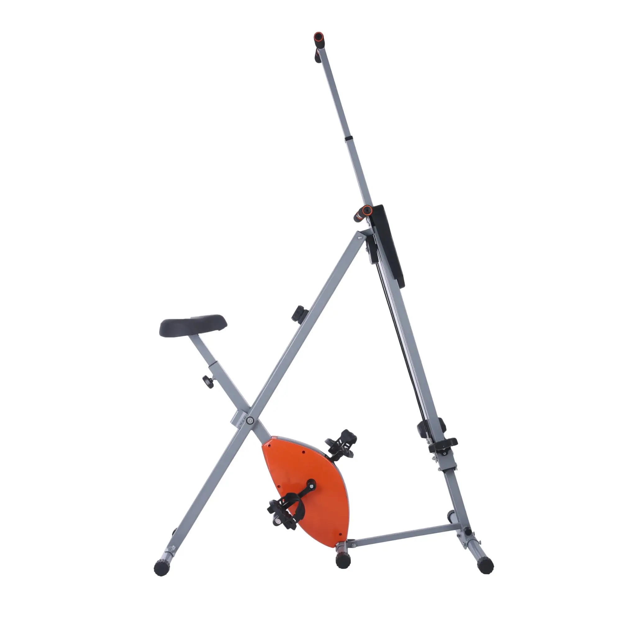 New 2-in-1 Mountain Climbing Machine Exercise Bike Multi-functional Trainer LCD Display 8 Gears Adjustment Collapsible Home Use