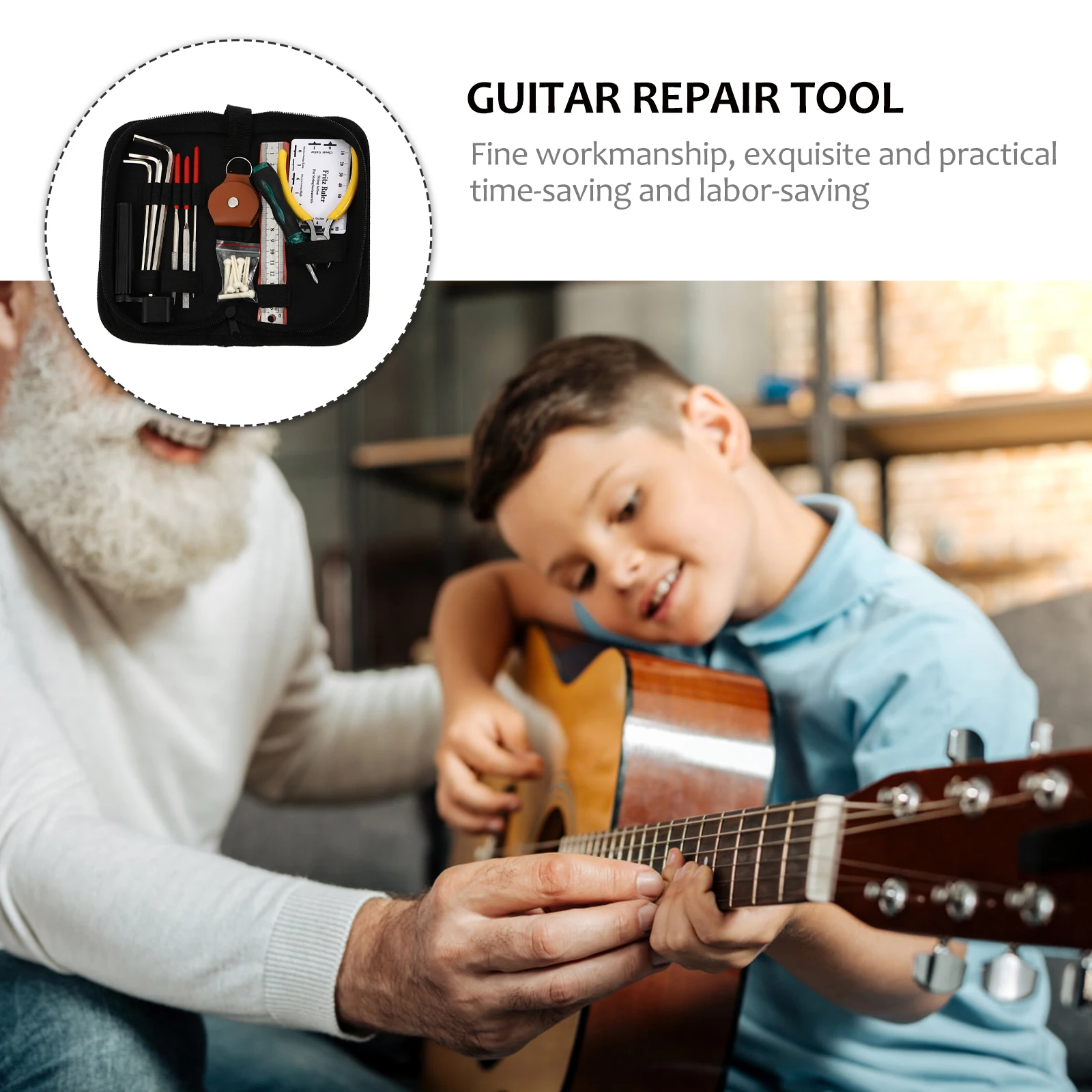 

24 Pcs Repair Kit Strings Guitar Tools Kits Repairing Supplies Professional Ukulele Luthier Bridge