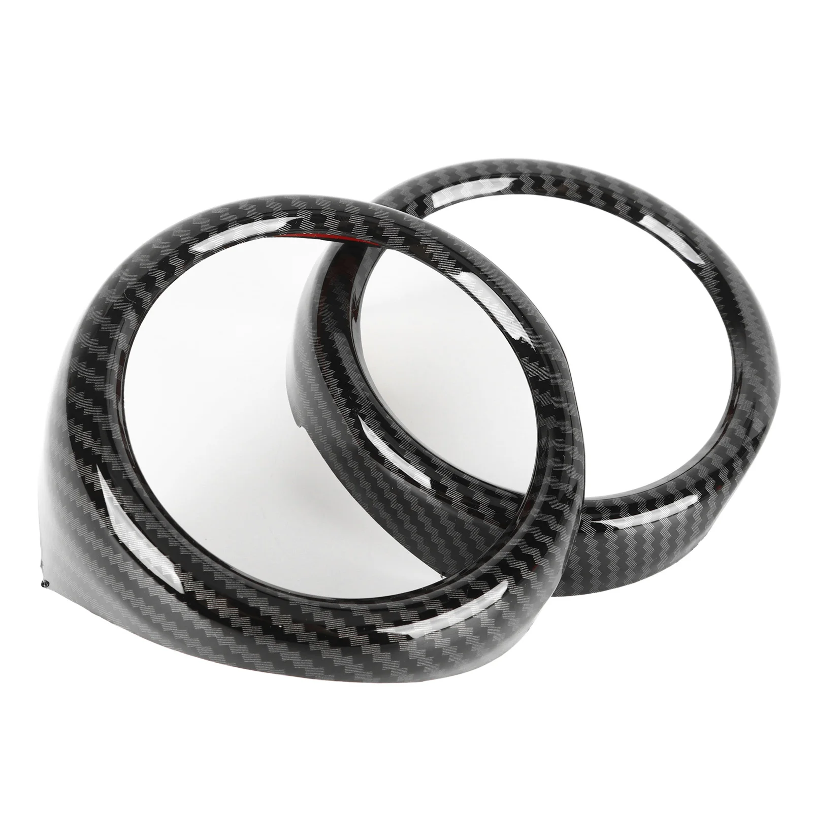 2Pcs Car Air Vent Outlet Air Condition Trims Cover Ring Carbon Fiber Look Fit For Mini Cooper R54 R56 Clubman R55 Crossover R60