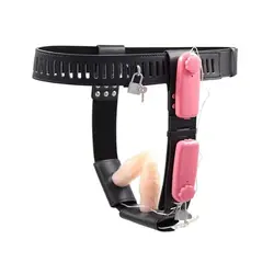 Women Chastity Belt with Penis Dildo Butt Anal Plug bdsm Bondage Strap On Erotic Urethral Lock Sex Toys for Women Adult SM 18+