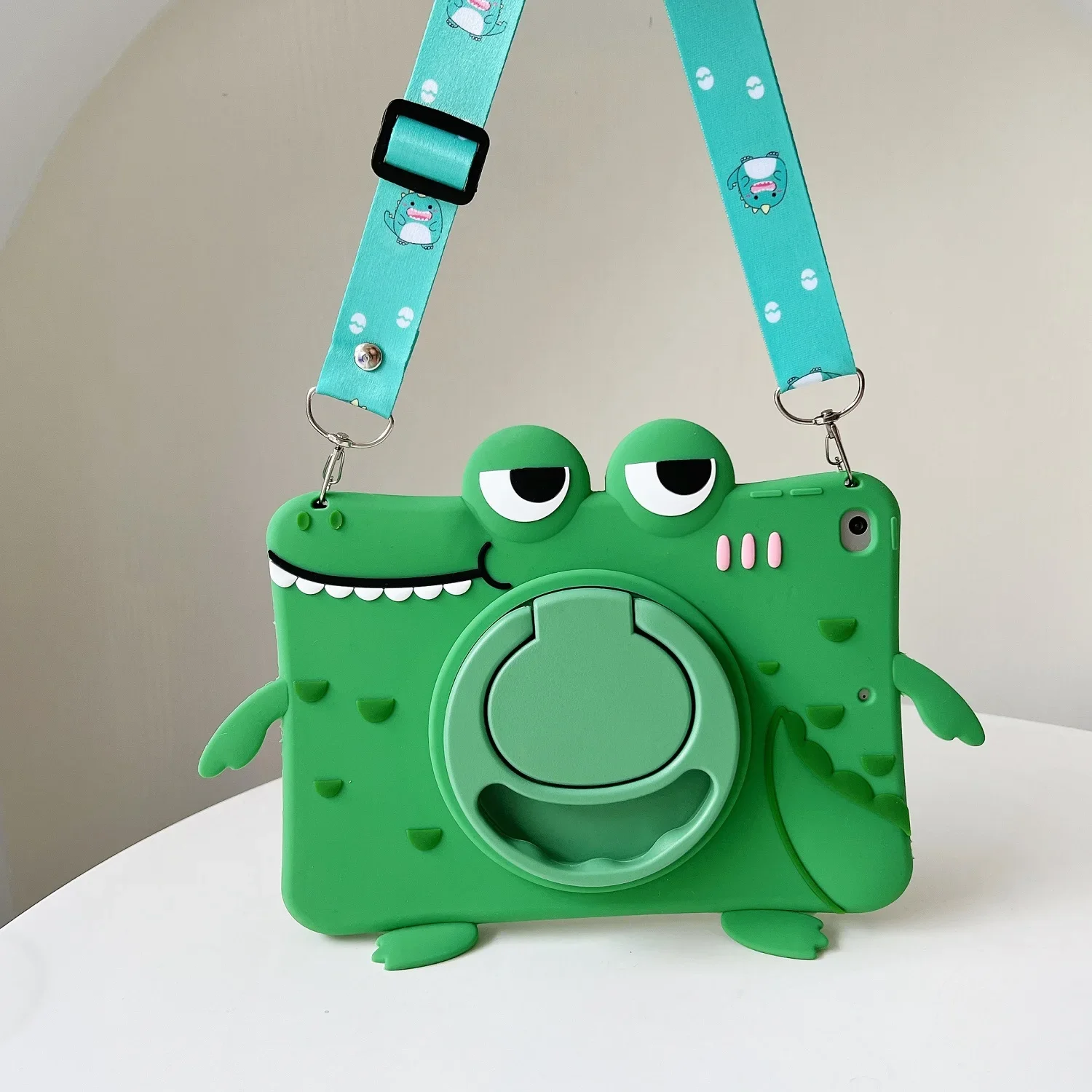 

For iPad Pro 11 M2 2022 10th Air 5 10.9 Case Kids Tablet Cover iPad Mini 6 Air 2 3 4 iPad 10.2 7 9th 10.5 9.7 3D Crocodile Cases