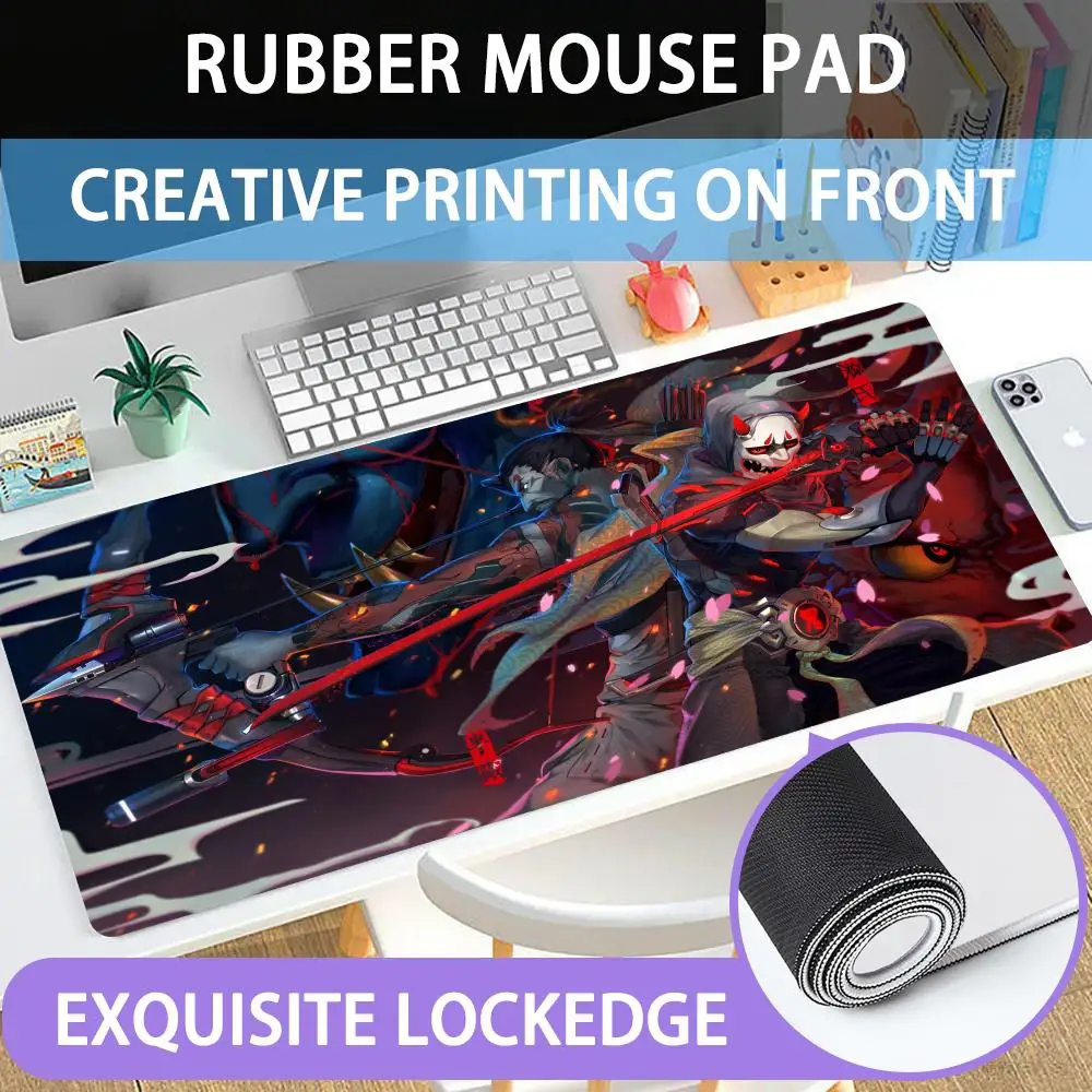 

Коврик для мыши Overwatch D.Va, большие аксессуары для компьютерных игр с героями мультфильмов, 1000x500 мм, настольные коврики, противоскользящие мягкие мыши для ноутбука