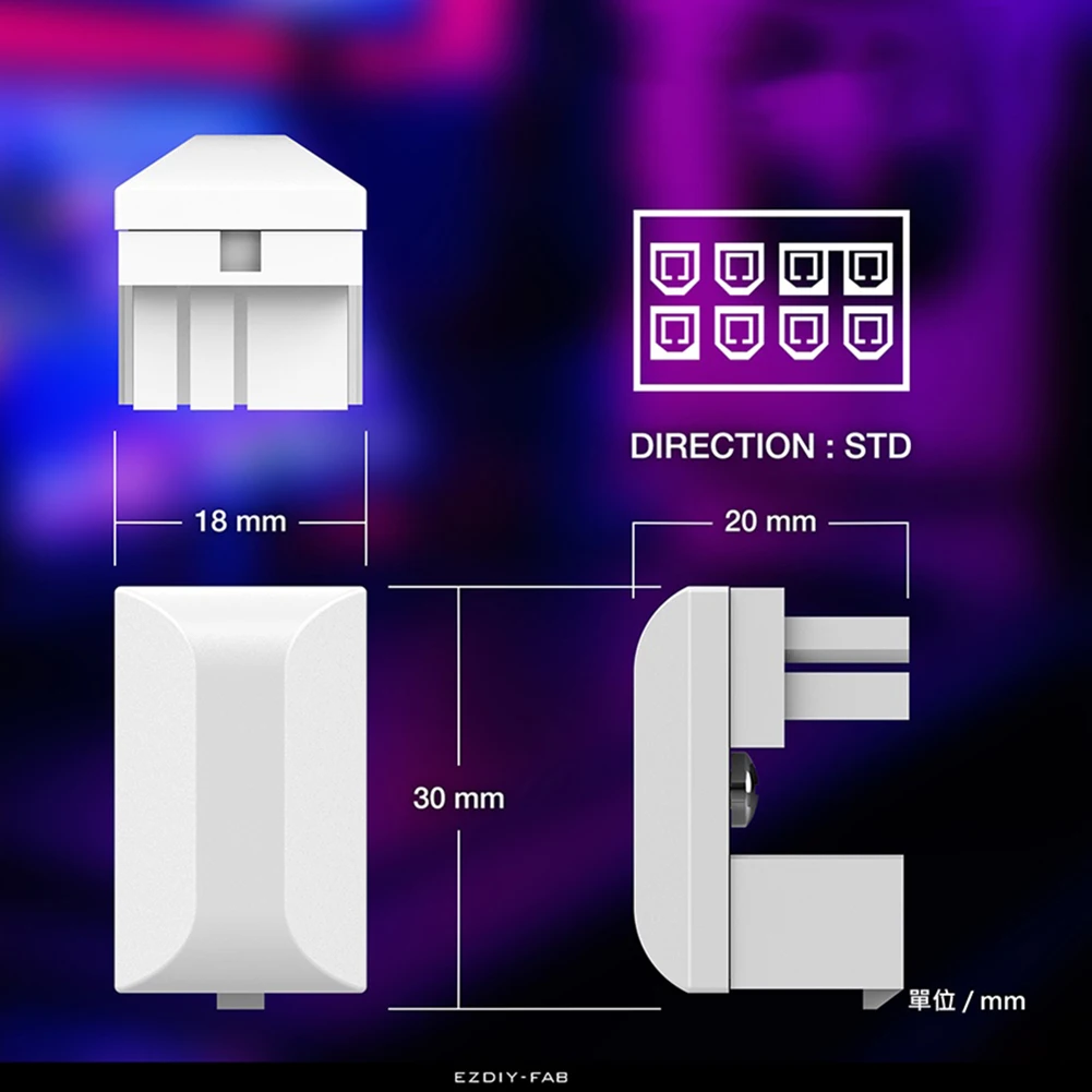 2/1 шт. ATX 8-контактный гнездовой разъем на 180 градусов Угловой поворотный разъем адаптер питания Угловая головка для рабочего стола видеокарты графического процессора