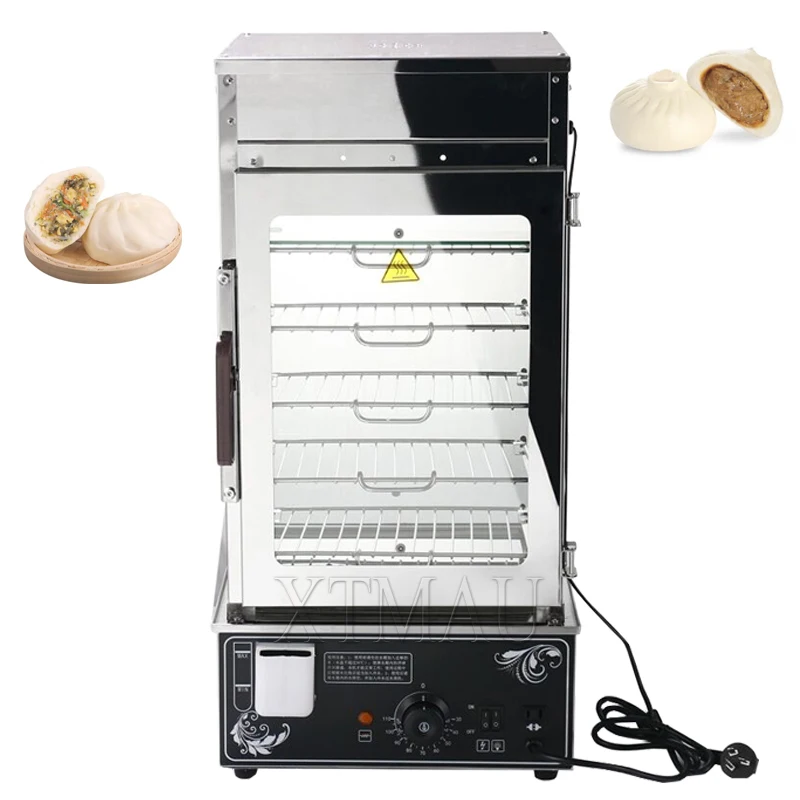 

5 Layer Electric Food Steamer Commercial Steamed Stuffed Bun Steam Machine Stainless Steel Food Warmer Cabinet