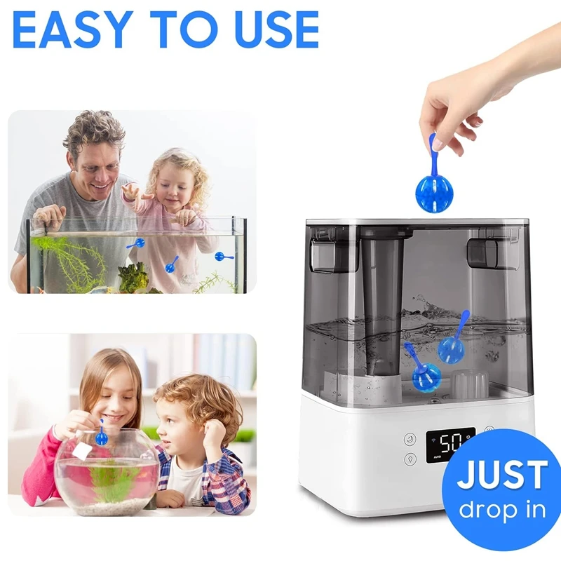 12Pcs Cleaning Ball Works In All Humidifiers And Fish Tanks, Purifies Water, Eliminates Dust And Odor