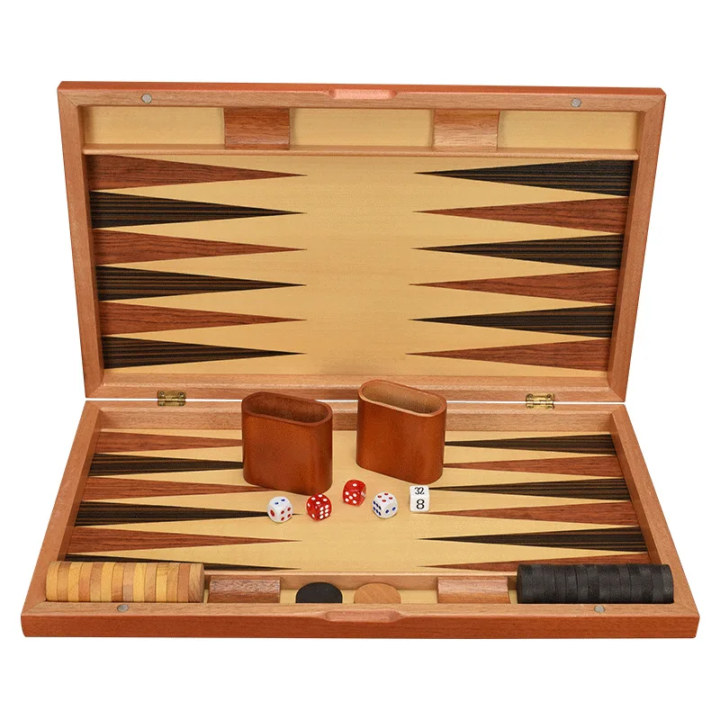 

Luxury Wooden Backgammon Chess Set Large Backgammon Handmade Board Games Portable Family Travel Table Games Children Aldult Gift