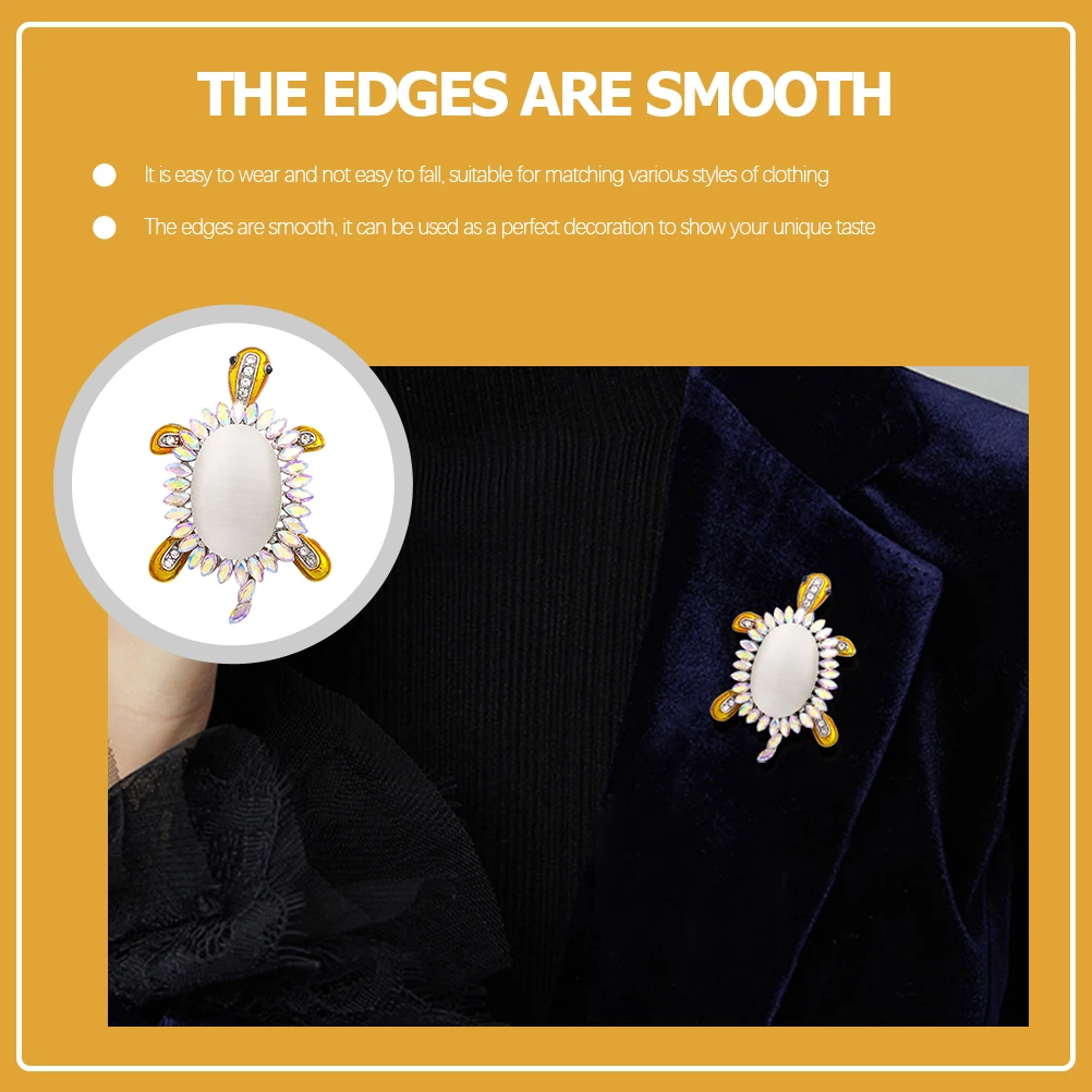 

Water Resin Turtle Brooch Brilliant Clothing Decoration Lapel Pin Pendant Charm For Women Sweater Scarf Suit Decor