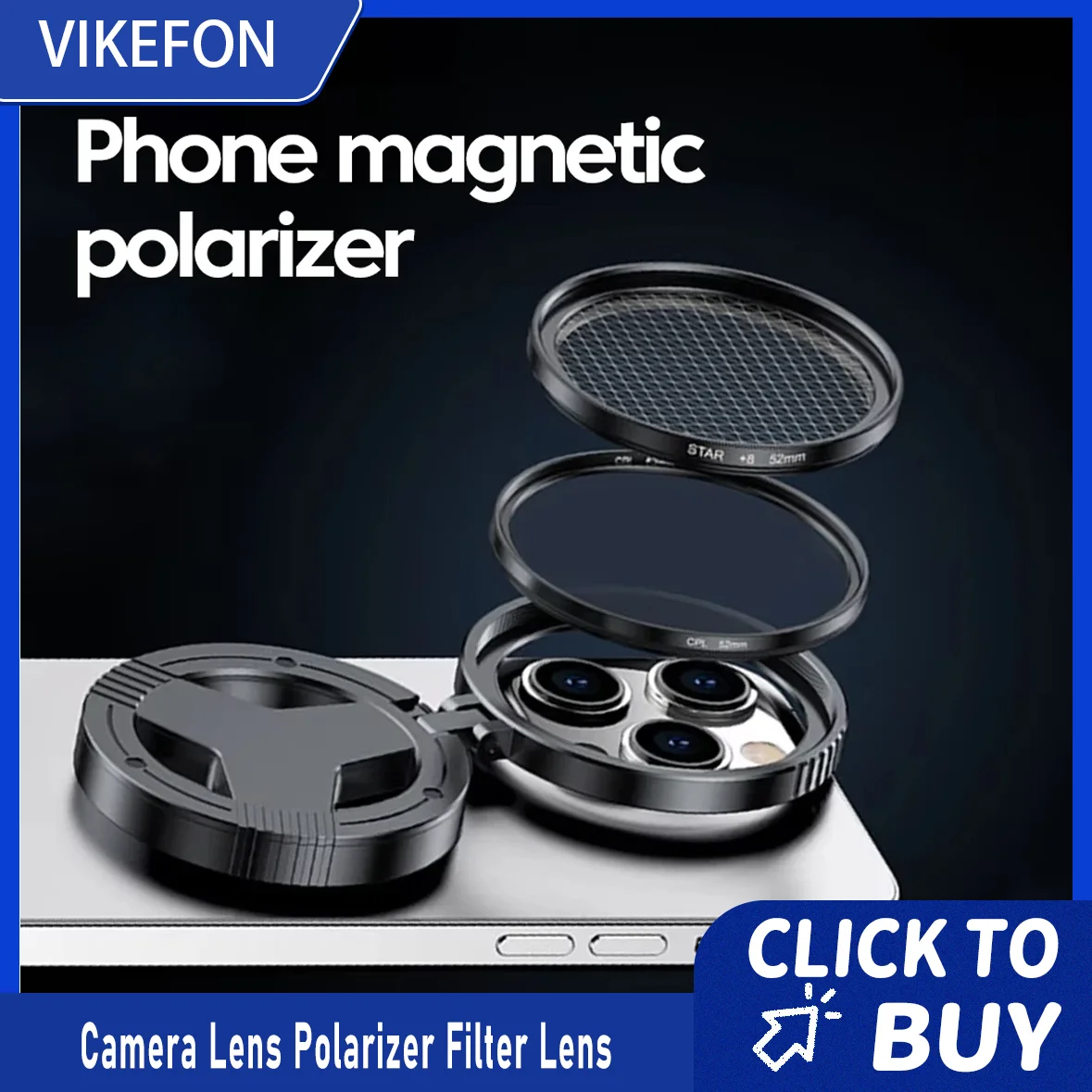 Magnetic Holder Universal 52MM CPL Filter Circular Phone Camera Lens Polarizer Filter Lens for Magsafe Phone