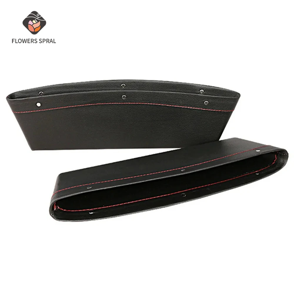 1PC PU Leather Car Seat Slit Gap Storage Organizer Pocket Car Seat Gap Filler Phone Holder Keys Glasses Wallet Cards Cables Bag