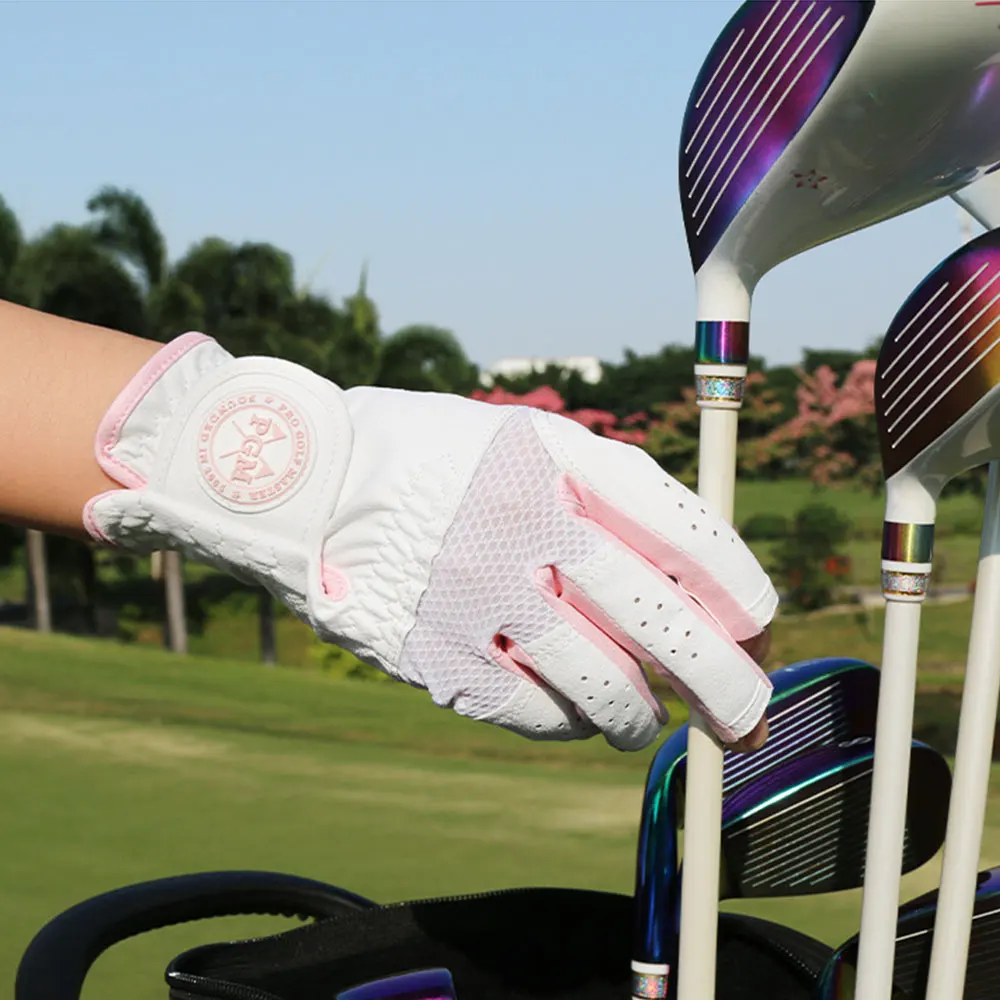 PGM Damen Fingerlose Golfhandschuhe Ein Paar Offenes Fingerdesign Golfhandschuhe für Damen Atmungsaktiv Schweißabsorbierend – Detail 15
