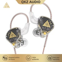 QKZ AKX HIFI Heavy Bass Transparent Earphones IEM Monitor Level 3.5mm In-Ear Music Headphone Dynamic With Mic Wired Headset DMX