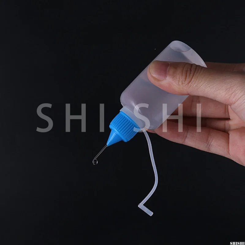 5 Pcs Plastic Squeezable Tip Applicator Bottle,Dropper Bottles with Needle Tip Caps for Glue Liquid 5/10/15/20/30/50/100/120ml