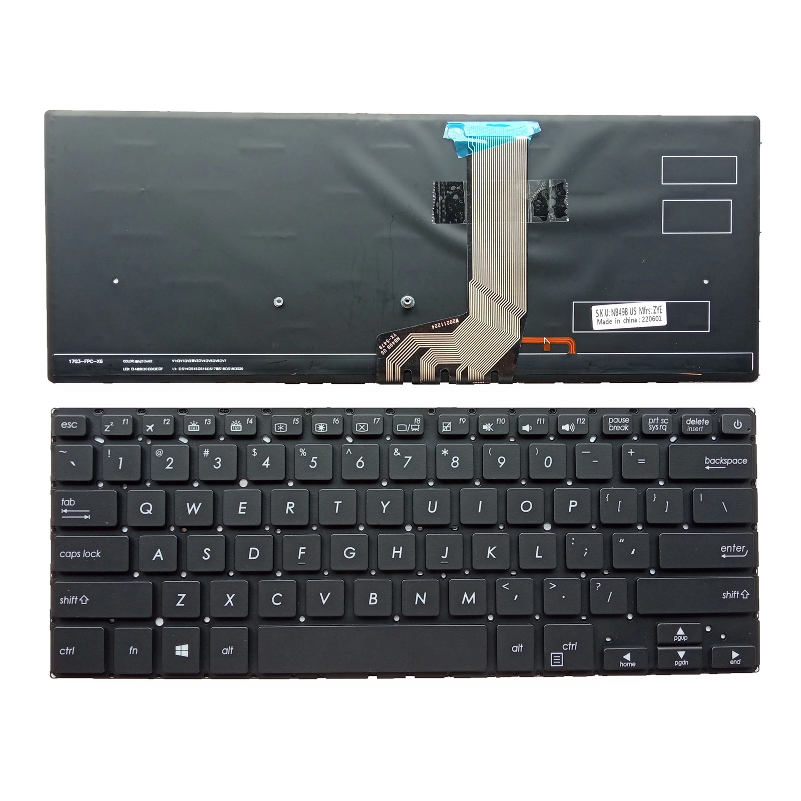 

US Laptop Keyboard for ASUS VivoBook S14 X411 S4000V S4100V R421U S4200U V480Q 13NB0GF2AP0201