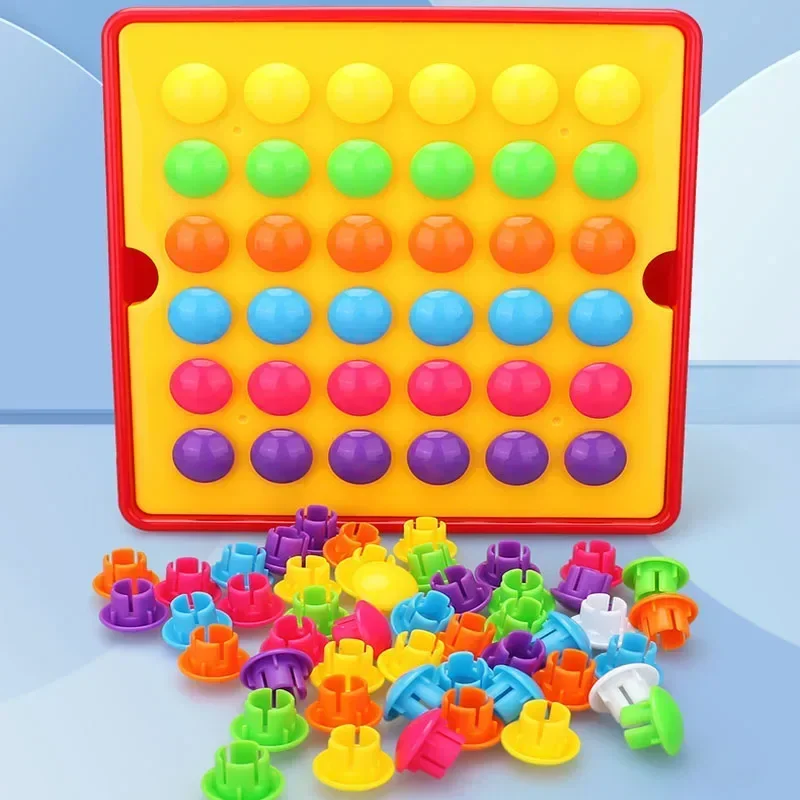 3d cogumelo prego quebra-cabeça brinquedo montessori brinquedos do bebê dos desenhos animados animais quebra-cabeças jogo crianças cedo brinquedos educativos presentes das crianças