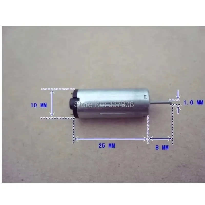 20PCS New 1025 cylindrical 3v/0.08A/17000RPM High Speed Micro DC Motor For Car Toy/Robot Test