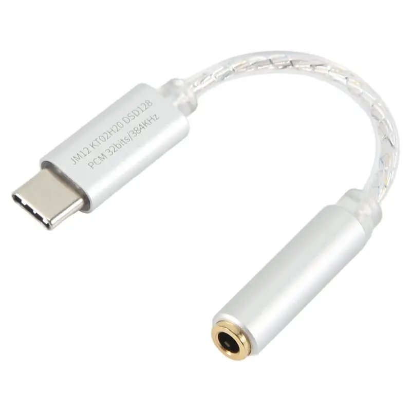 【Ship Within】 JM12 Digital Audio Decoding Adapter Headphone Amplifier Small Tail KT02H20 TYPEC to 3.5mm