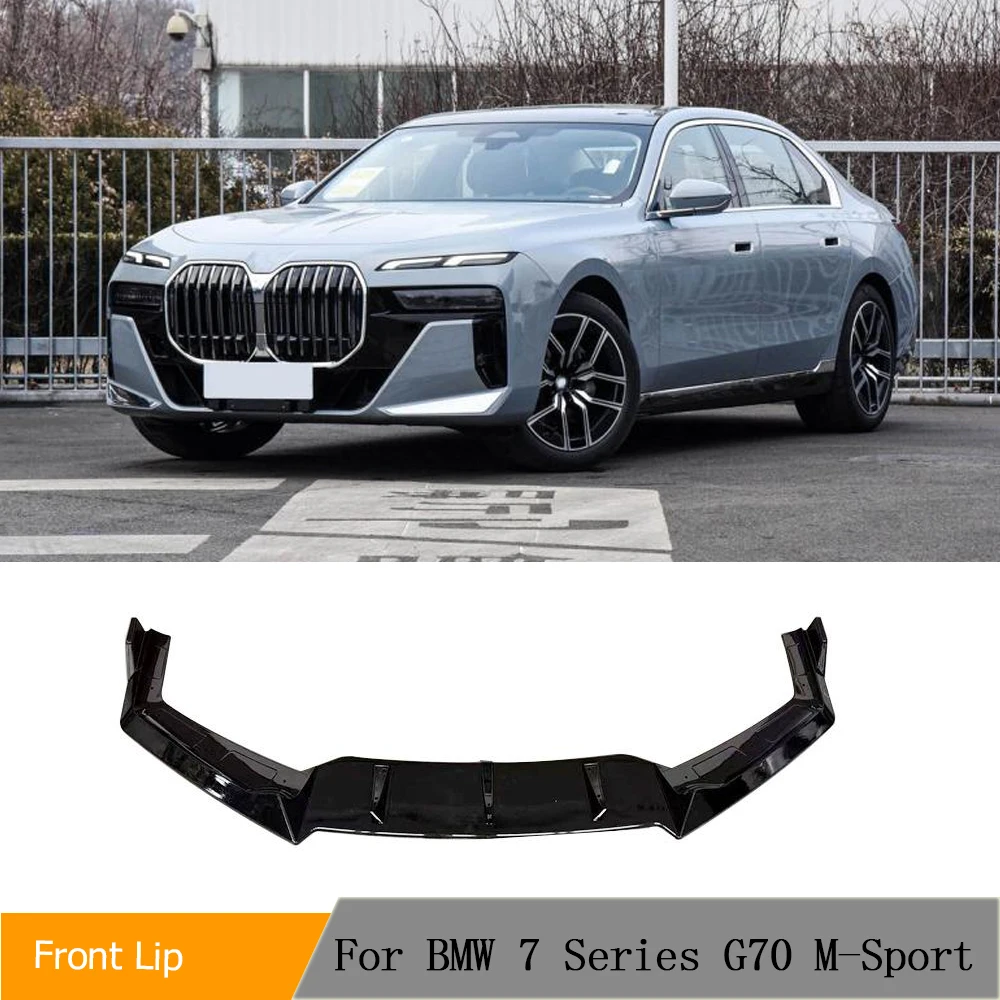 

Car Front Bumper Lip for BMW 7 Series i7 G70 M-Tech M Sport 2023 Car Front Bumper Spoiler Lip Splitter ABS Glossy Black