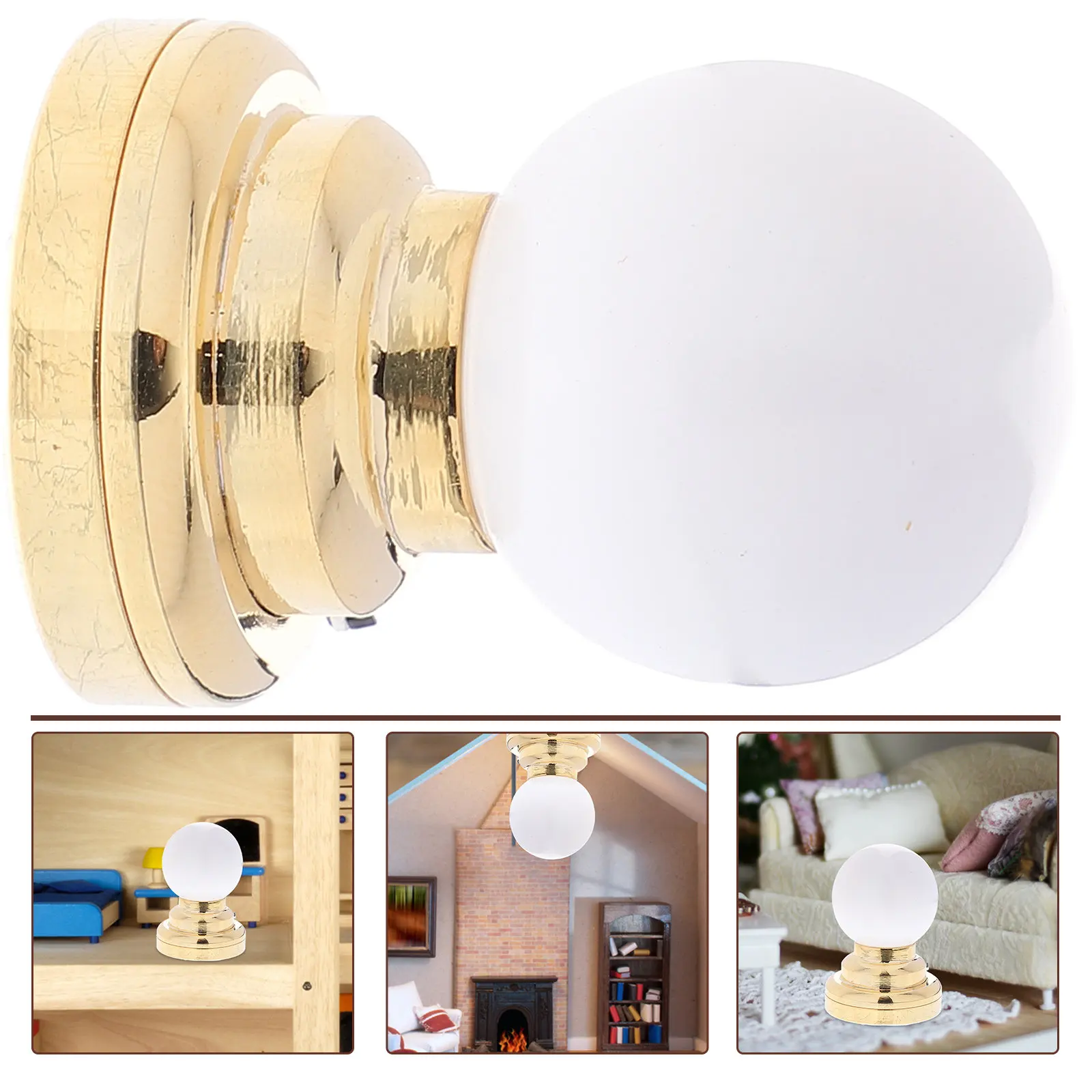 

Mini Plastic LED Ceiling Lamp Lightweight Small Hanging Light Miniature Ceiling Lamp for Mini House Decorative Accessories