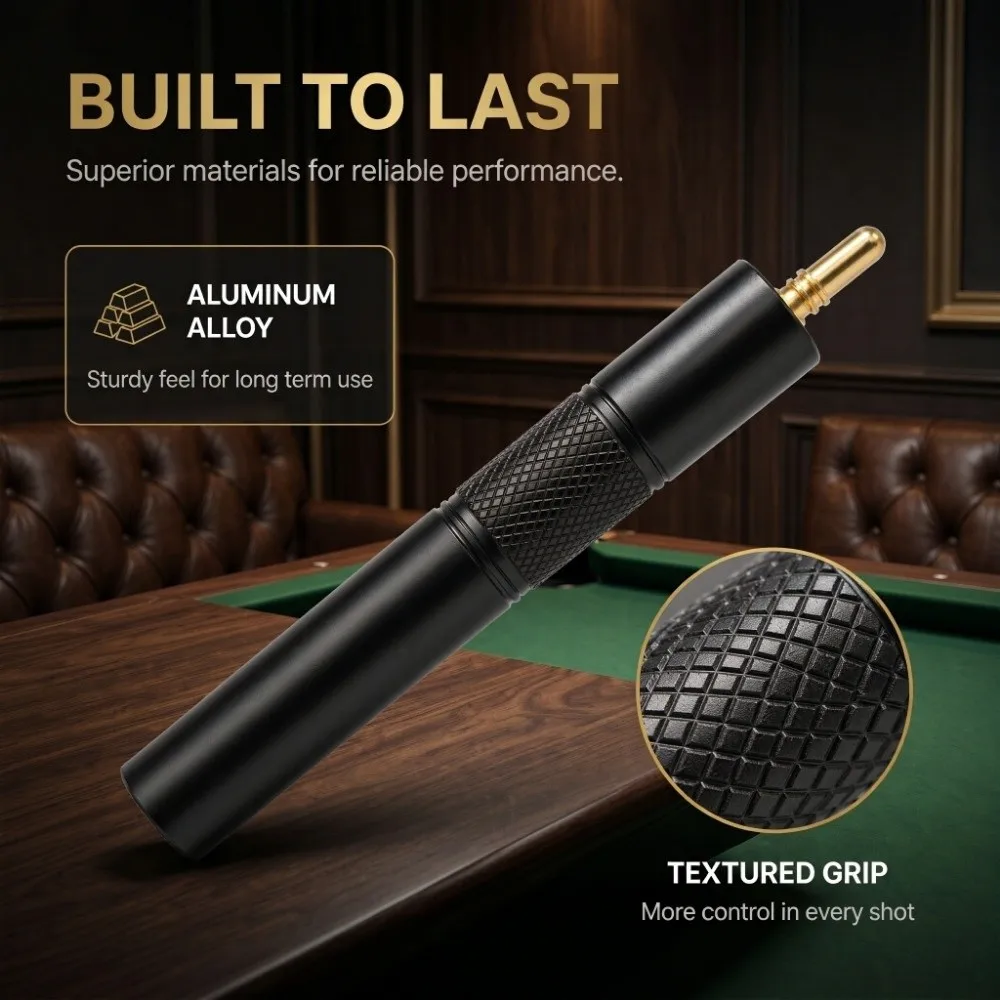 Aluminum Alloy Pool Cue Extension Telescopic Structure Threaded Connector Cue Lengthener Length Adjustable Locking Rotation