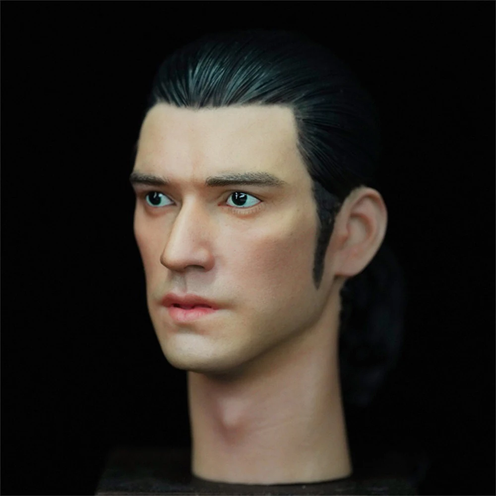 

For Sale 1/6th Hand Painted Asian Handsome Takeshi Kaneshiro Head Sculpture Carving Model For 12inch Action Figures Accessories