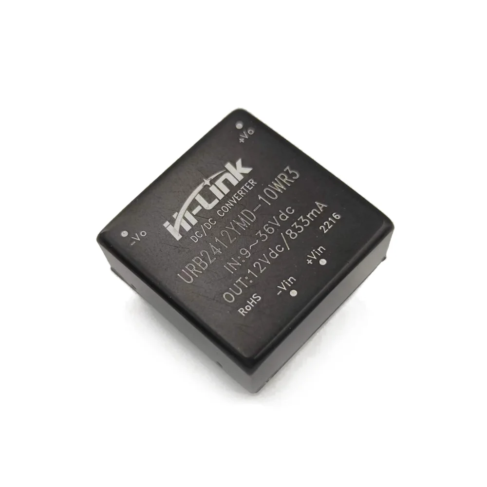 Hi-LINK-modelo URB2412YMD-10WR3, 10 unidades por lote, 10w, 24v a 12v, convertidor dcdc de alta eficiencia, módulo de fuente de alimentación conmutada aislada