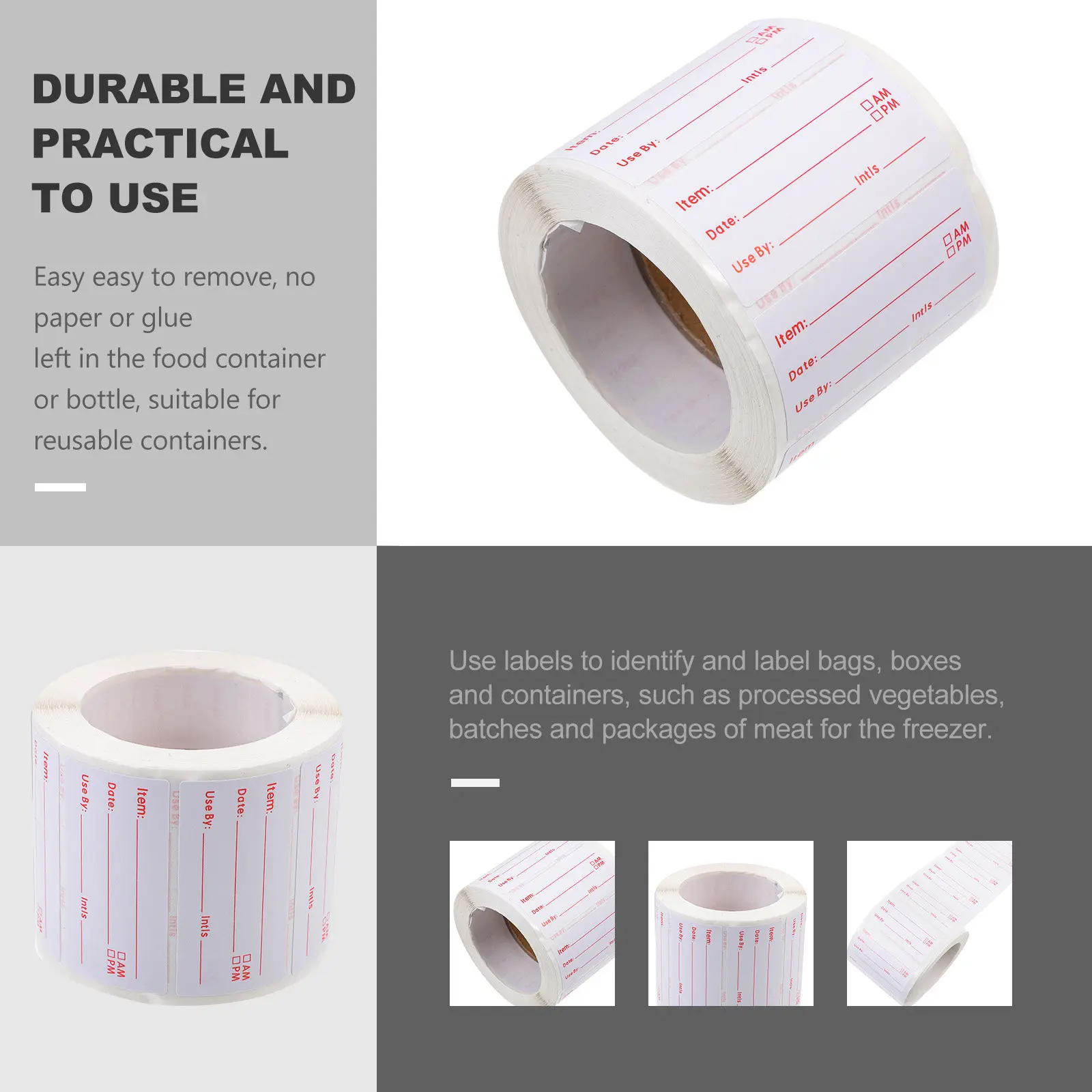 

Рулонные вращающиеся этикетки для пищевых продуктов, самоклеящиеся стикеры премиум-класса для маркировки упаковок обработанных овощей и мяса, для отслеживания партий